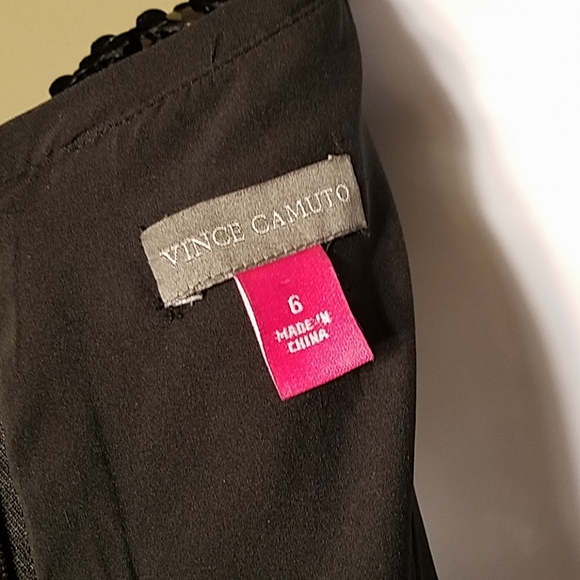 VINCE CAMUTO BLACK SEQUIN DRESS - Picture 5 of 5